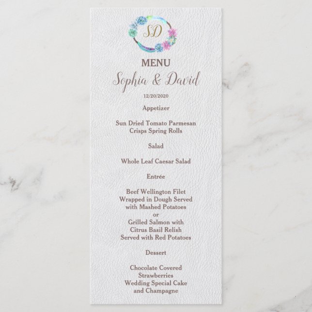 Menu Boho Succulent Cactus Wreath (Frente)