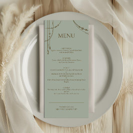 Menu Boho Verde Luz Violado Casamento De Beade