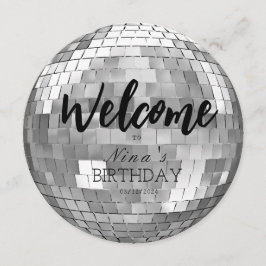 Menu Bola de Disco Bem-vindo à minha placa de Mesa de F