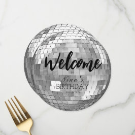 Menu Bola de Disco Bem-vindo à minha placa de Mesa de F