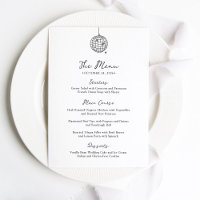 Bola de Disco Mínima | Casamento Negro e Branco