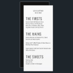 Menu Bold Big Typografia Black White Modern Casamento<br><div class="desc">Bold Big Typografia Black White Modern Wedn Modelo</div>