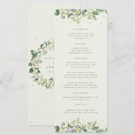 Menu Bolo de Casamento Creme e Eucalipto 4 Andares