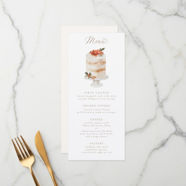 Menu Bolo de Natal do inverno (Frente/Verso In Situ)