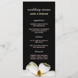Menu bonito do casamento da magnólia