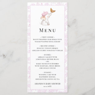 Menu Bonjour Bebe - Chá de fraldas francês romântico