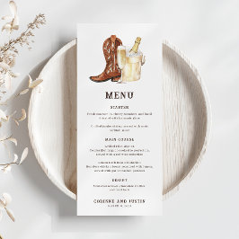 Menu Boots & Bubbles Russo Western