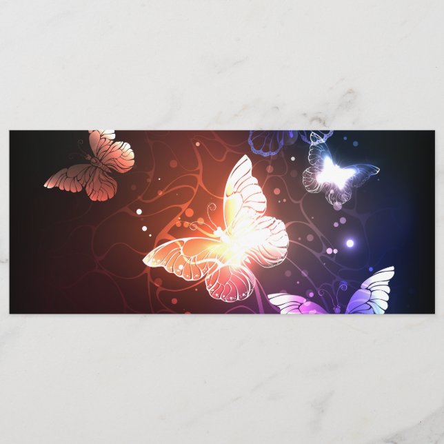 Menu Borboletas noturnas brilhantes (Frente)