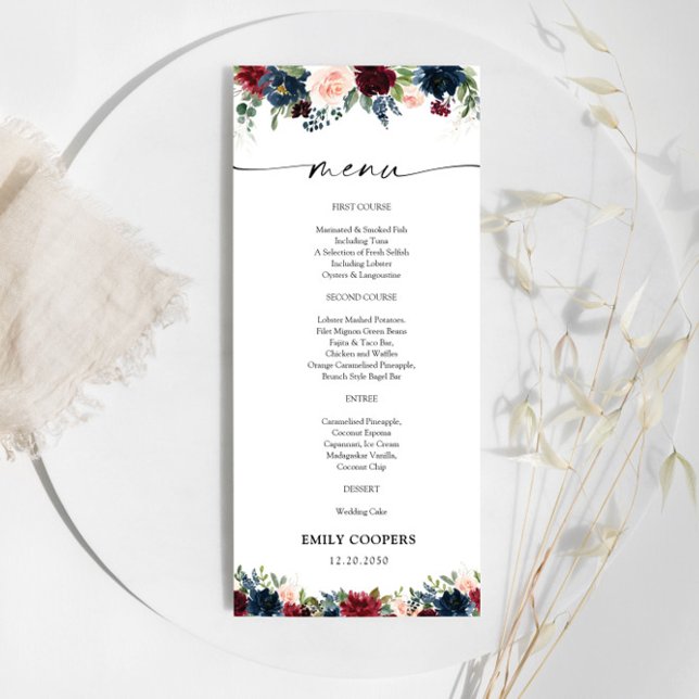 Menu Borgonha e Chá de fraldas do Marinho (Criador carregado)