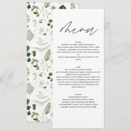 Menu Botânica Personalizada para Casamento Elegante Veg