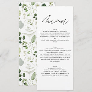 Menu Botânica Personalizada para Casamento Elegante Veg