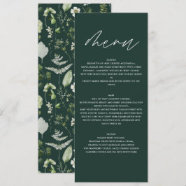 Menu Botânica Personalizada para Casamentos Elegante Fo