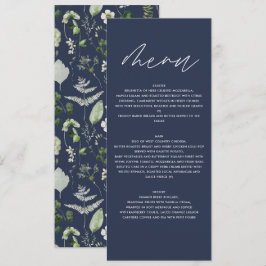 Menu Botânica Personalizada para Casamentos Elegante Fo