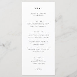 Menu Botânico e Tipografia de Elegância Simples