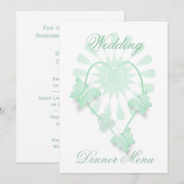 Menu Botões Peppermint de Casamento Coração