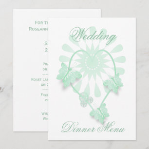 Menu Botões Peppermint de Casamento Coração