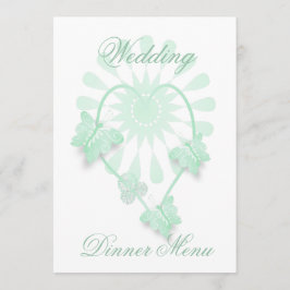 Menu Botões Peppermint de Casamento Coração