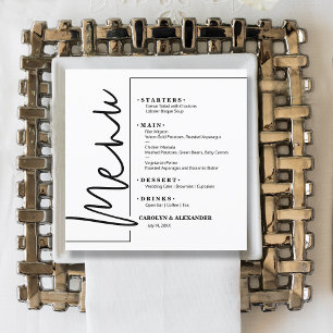 Menu Branco chic