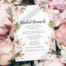 Menu Bridal Chic Floral de Rosy