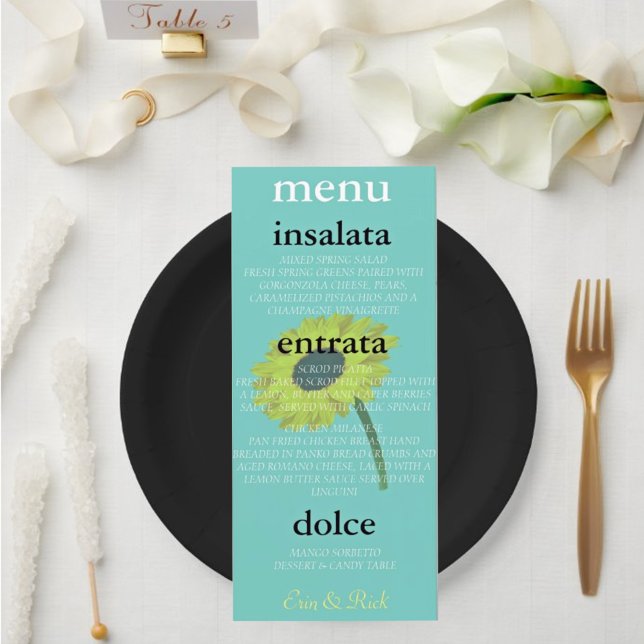 Menu BRIDE & CO Autumn Brile Chá Party (Criador carregado)