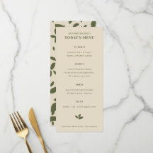 Brunch de Outono | Folhas Caindo Oliva Verde