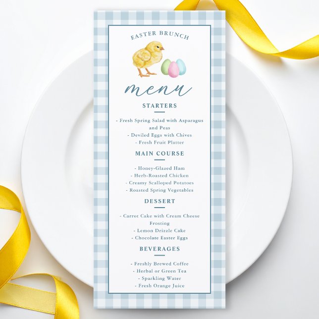 Menu Brunch de Páscoa com Ovos Pastéis e Pintinho em Xa (Criador carregado)