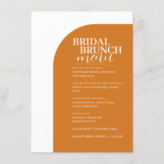 Menu Brunch Mínimo de Marca de Texto Boho Serif