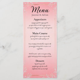 Menu Bubblegum Blush Wedding