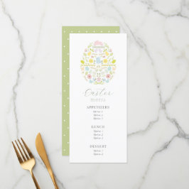 Menu Bunny Floral de Ovos