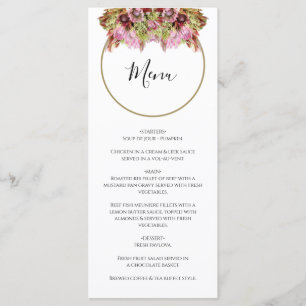 Menu Buquê de Noiva com Flores Silvestres Rústicas