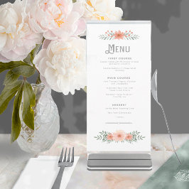 Menu Buquê de Watercolor Blush ID654