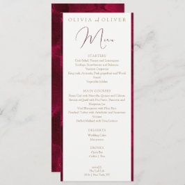 Menu Burgundy Passion Wedding