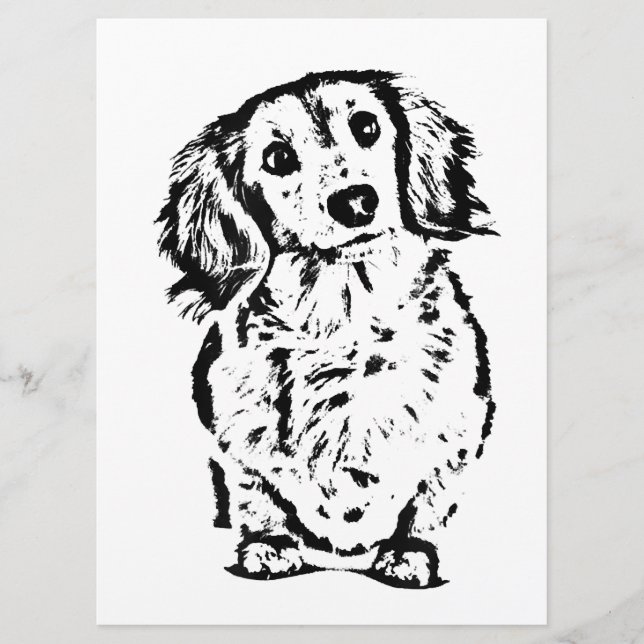 Menu Cabelo Longo Dachshund Lover Doxie Mãe Pai Cute (Frente)