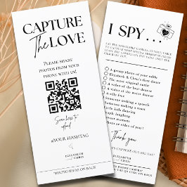 Menu Caça de Fotos Capture O Amor Jogo I Spy Casamento