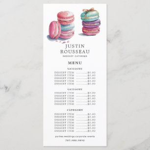 Menu Cadeado de padaria de aquarela