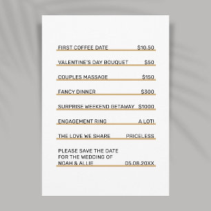 Menu Café Divertido Único Salvar o Convite de Data