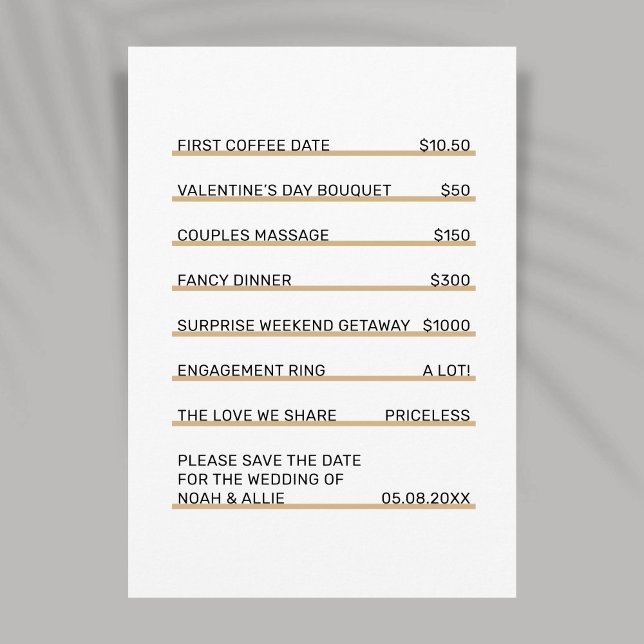 Menu Café Divertido Único Salvar o Convite de Data (Criador carregado)