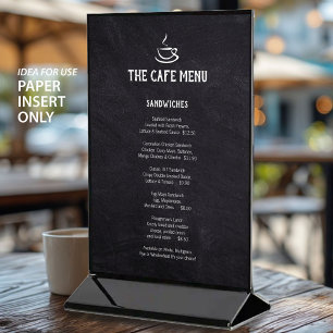 Menu Cafe Inserções de código QR para pedido de pa