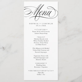 Menu Caligrafia Elegante Estilo Americano Manuscrito