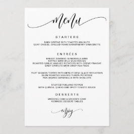 Menu Caligrafia Moderna Casamento