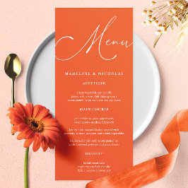 Menu Caligrafia Moderna Casamento Pôr do Sol Verona