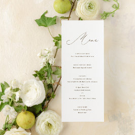 Menu Caligrafia Moderna Minimalista Brown