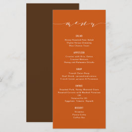 Menu Caligrafia Moderna Simples Quebra Laranja Queimada