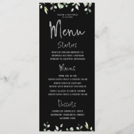 Menu Caligrafia Negra e Silver