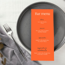 Menu Calliografia Elegant Beige Wedding | BAR