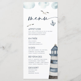 Menu Cardápio à Beira-Mar