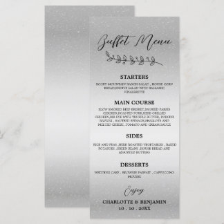 Menu Cardápio Buffet Casamento Prata