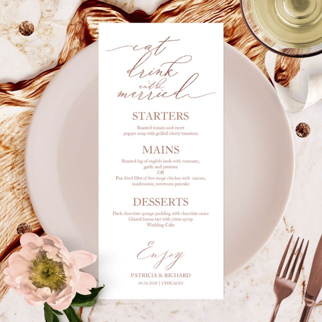 Menu Cardápio Comer Beber e Casar Para Prato (Criador carregado)