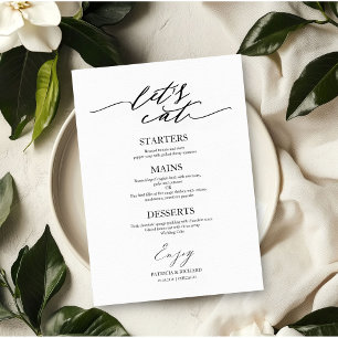 Menu Cardápio Comer Beber e Casar Para Prato