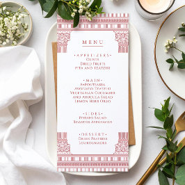 Menu Cardápio da Festa da Deusa em rosa